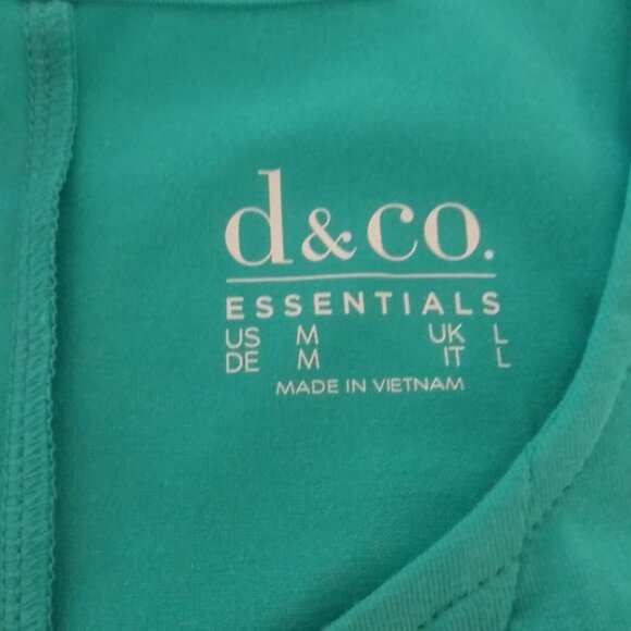 Denim & CO women's size M turquoise blue sleeveless blouse - Picture 10 of 12